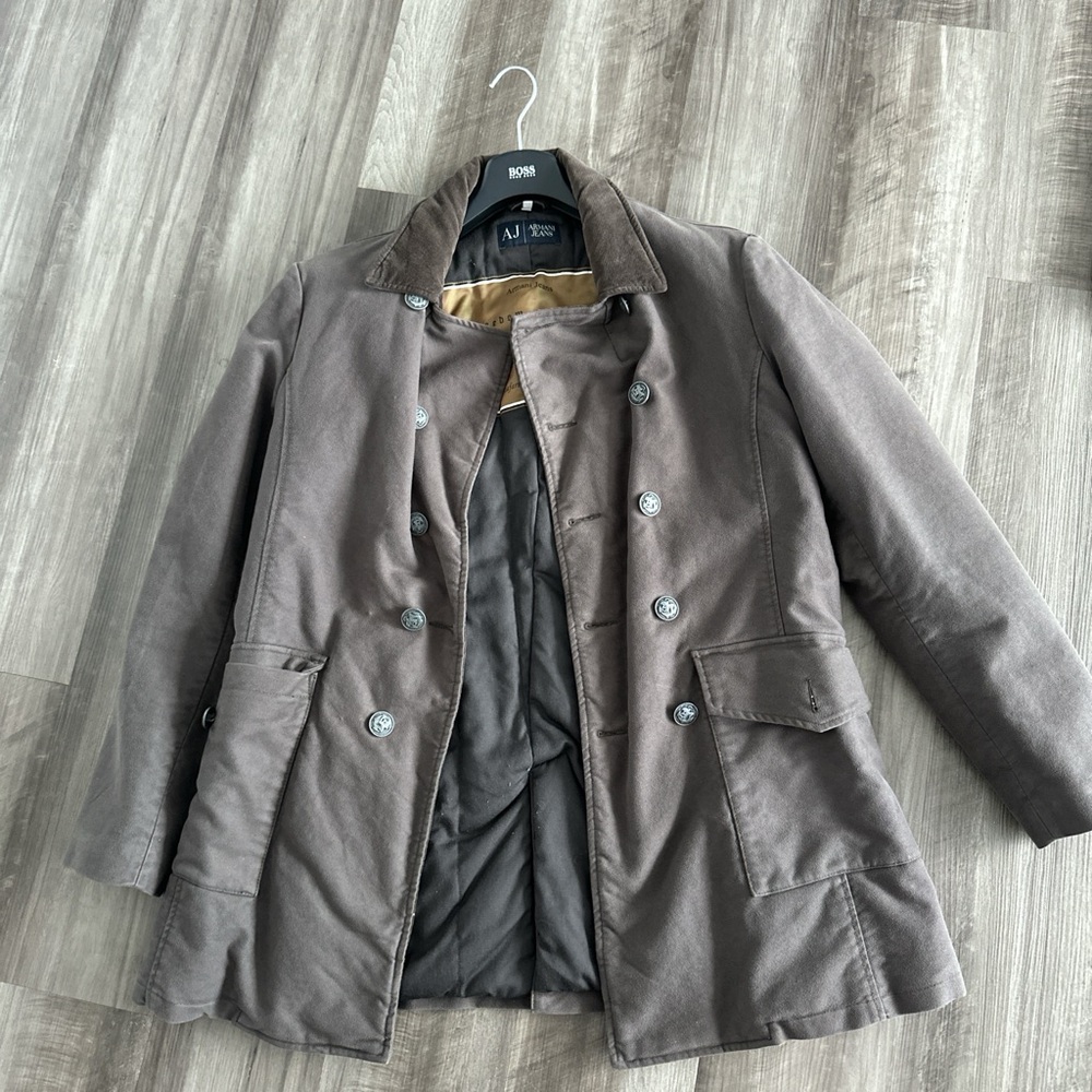 Armani Jeans Men's Gray Pea Coat
